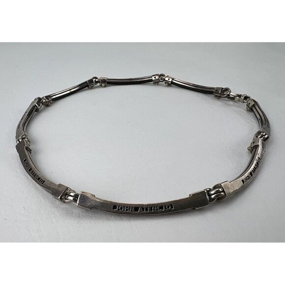 Vintage John Atencio Sterling Silver 18k JA SS Necklace - Picture 6 of 16